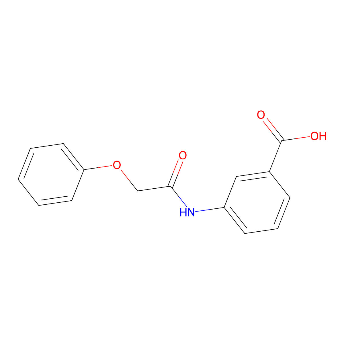 3-(2-Phenoxyacetamido)benzoic acid molecular structure, CAS 18704-91-1