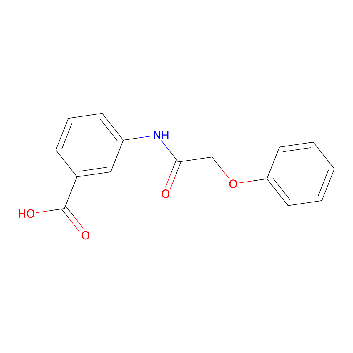 3-(2-Phenoxyacetamido)benzoic acid molecular structure, CAS 18704-91-1