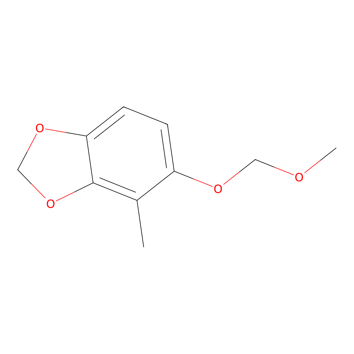 1,3-Benzodioxole, 5-(methoxymethoxy)-4-methyl- molecular structure, CAS 187040-02-4