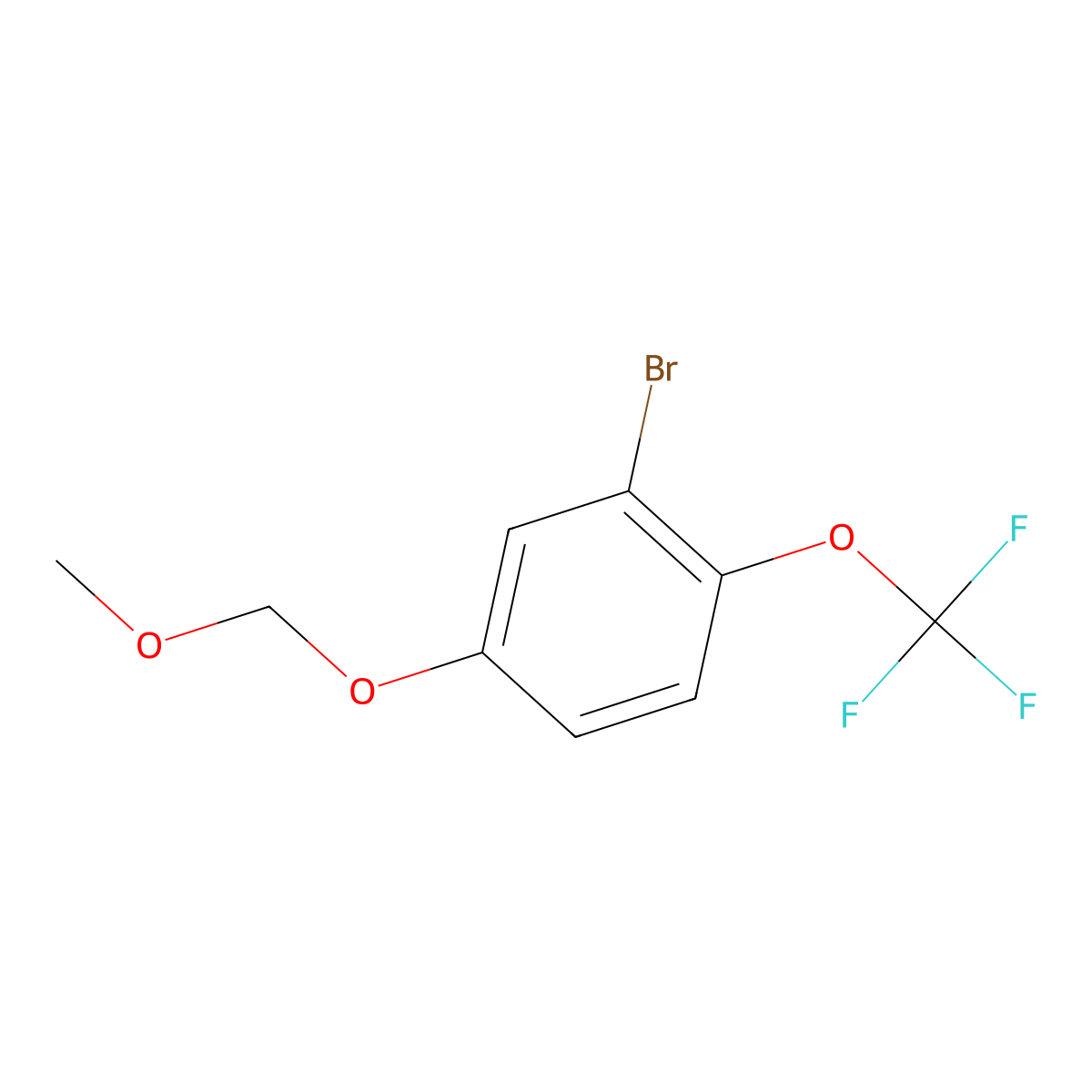 2-Bromo-4-(methoxymethoxy)-1-(trifluoromethoxy)benzene molecular structure, CAS 1870459-44-1