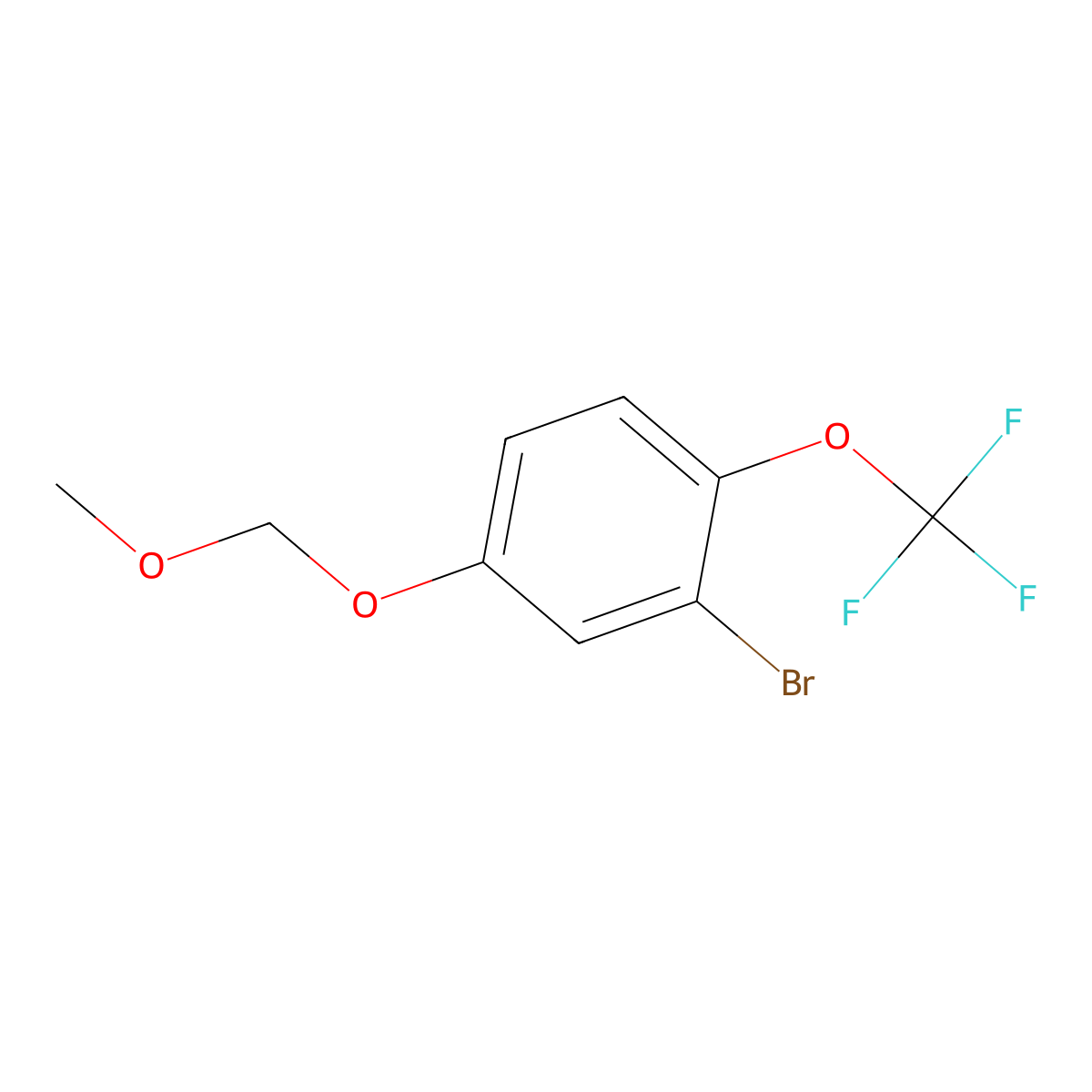 2-Bromo-4-(methoxymethoxy)-1-(trifluoromethoxy)benzene molecular structure, CAS 1870459-44-1