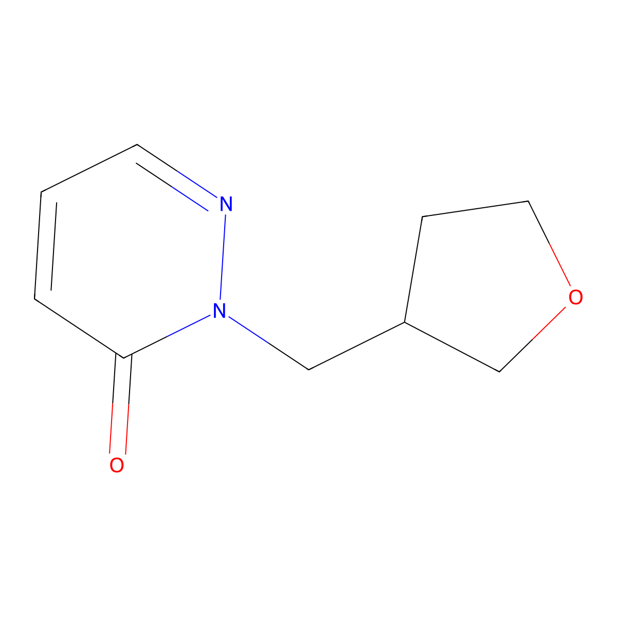 2-[(Oxolan-3-yl)methyl]-2,3-dihydropyridazin-3-one molecular structure, CAS 1870495-68-3