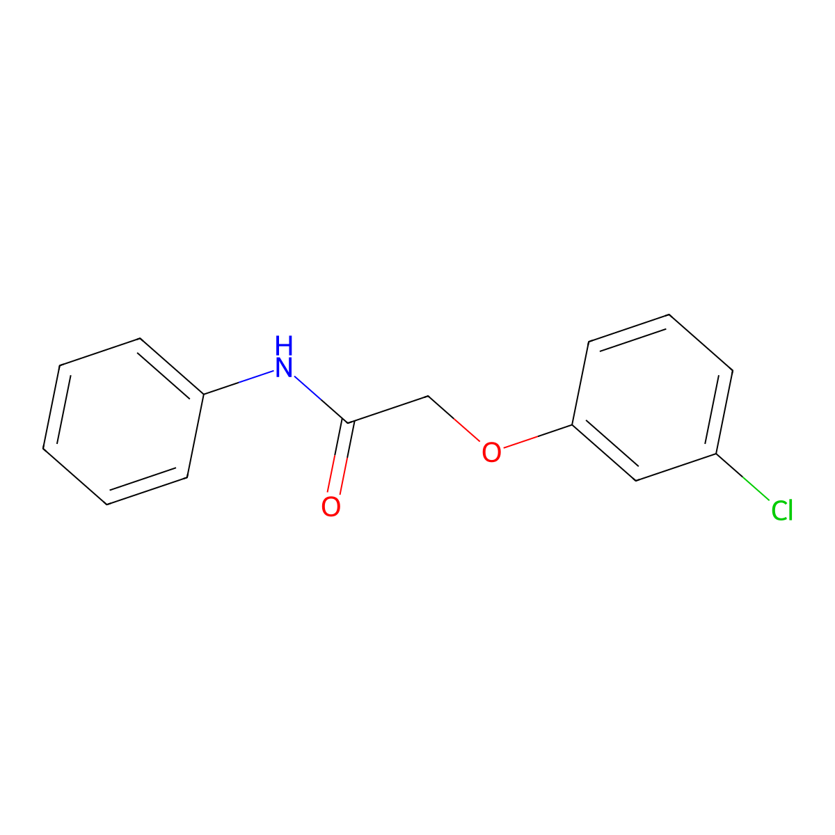 2-(3-chlorophenoxy)-N-phenylacetamide molecular structure, CAS 18705-06-1