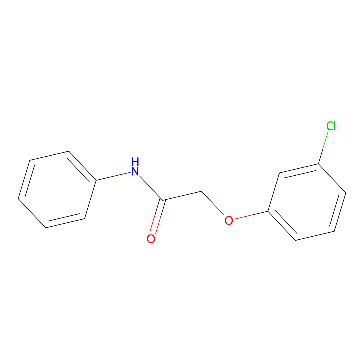 2-(3-chlorophenoxy)-N-phenylacetamide molecular structure, CAS 18705-06-1