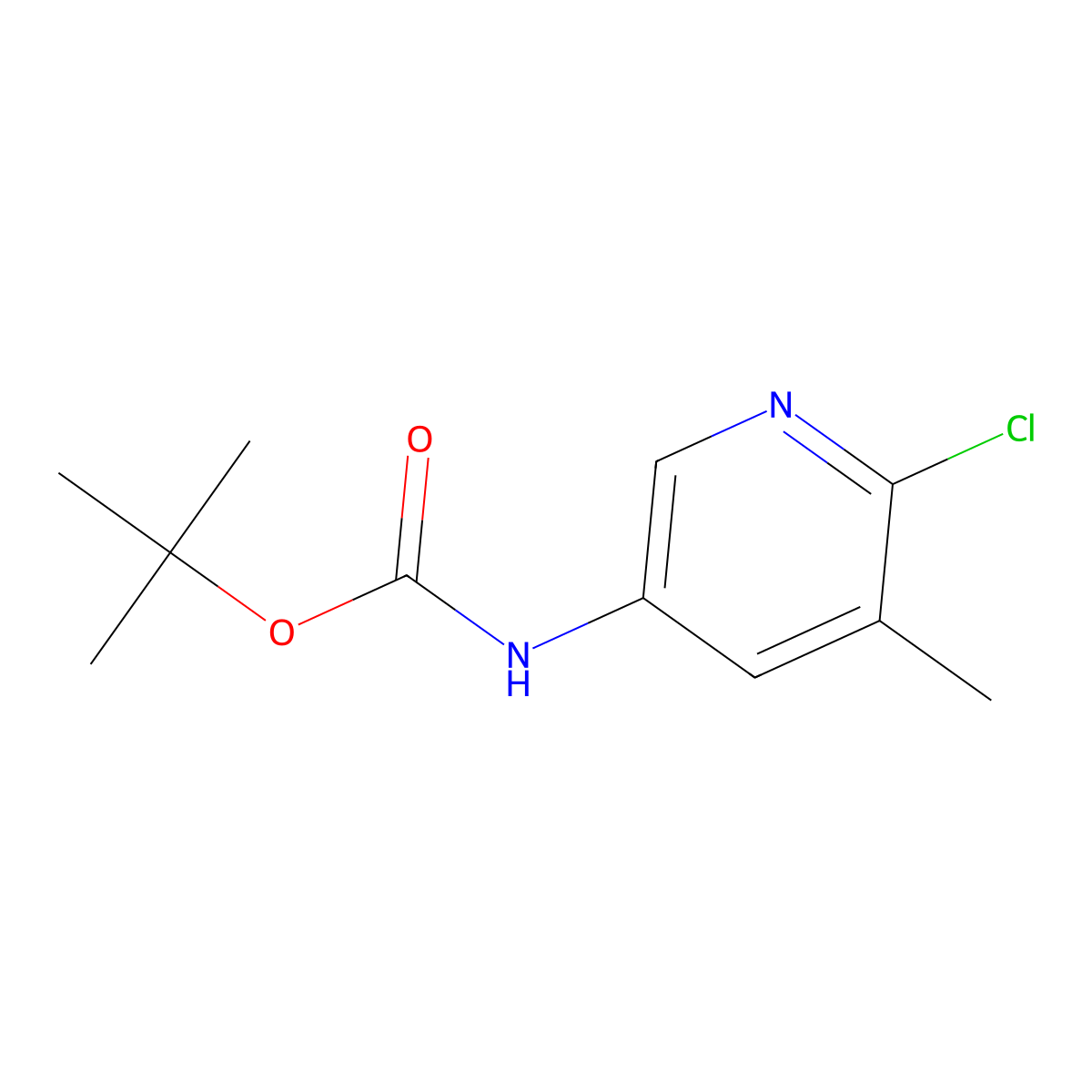 tert-butyl N-(6-chloro-5-methylpyridin-3-yl)carbamate molecular structure, CAS 1870518-06-1