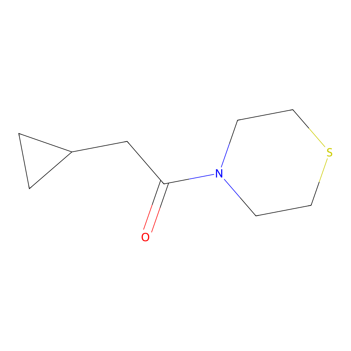 2-Cyclopropyl-1-thiomorpholinoethanone molecular structure, CAS 1870559-92-4