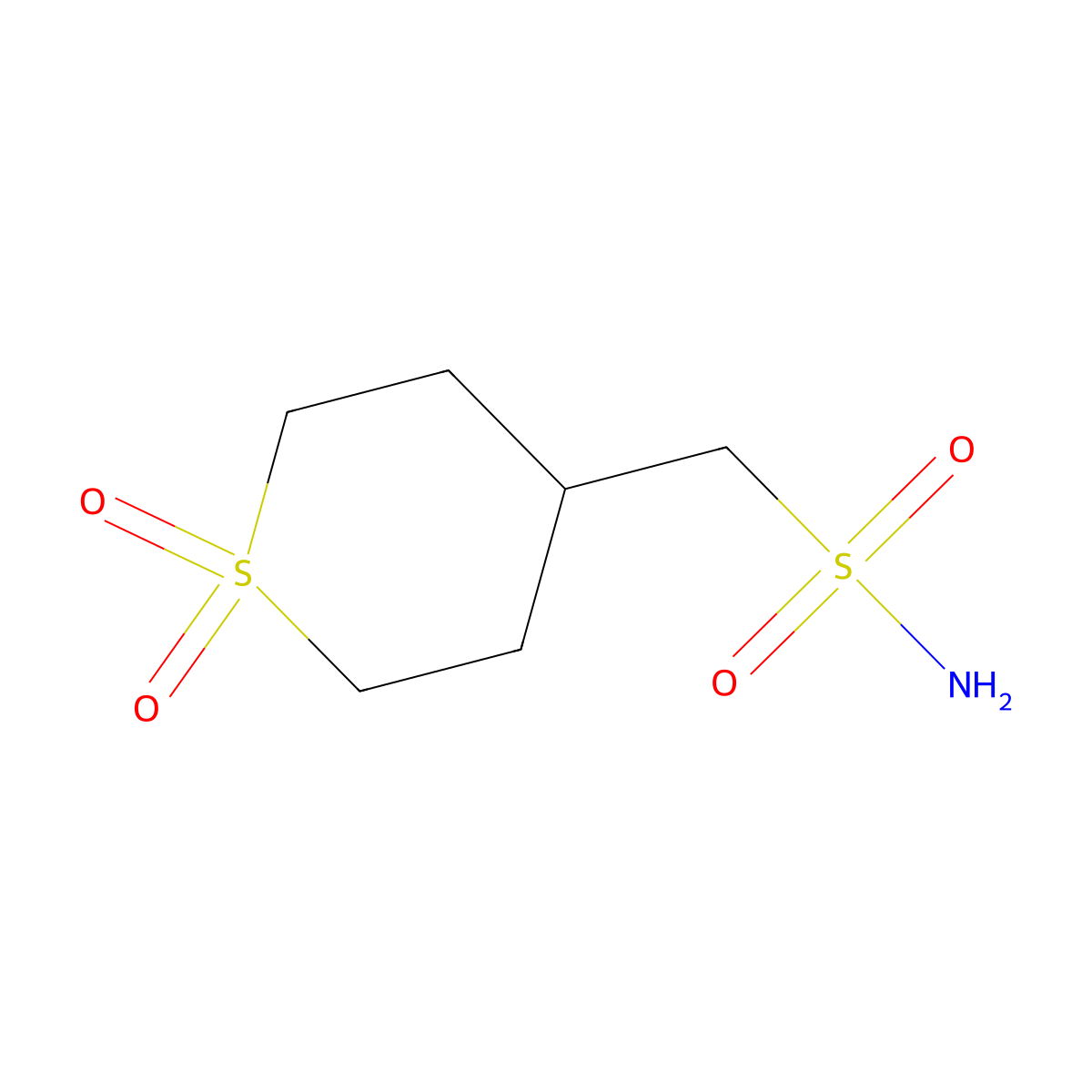 (1,1-Dioxo-1lambda6-thian-4-yl)methanesulfonamide molecular structure, CAS 1870561-81-1