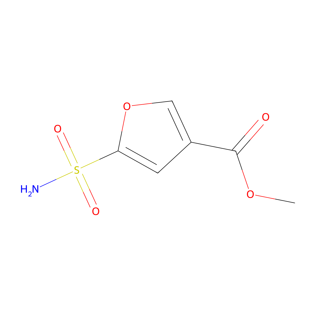 Methyl 5-sulfamoylfuran-3-carboxylate molecular structure, CAS 1870587-81-7