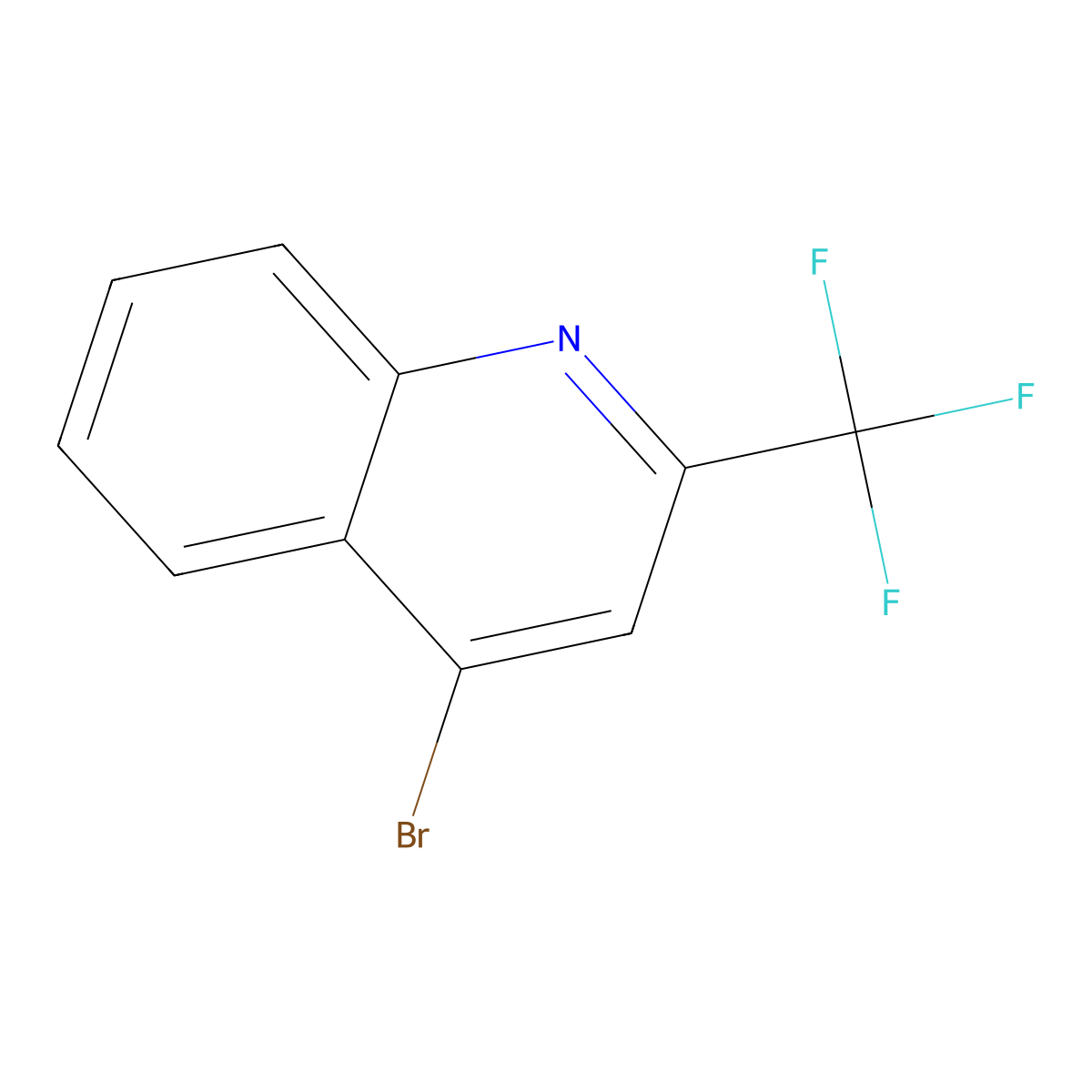 4-Bromo-2-(trifluoromethyl)quinoline molecular structure, CAS 18706-25-7