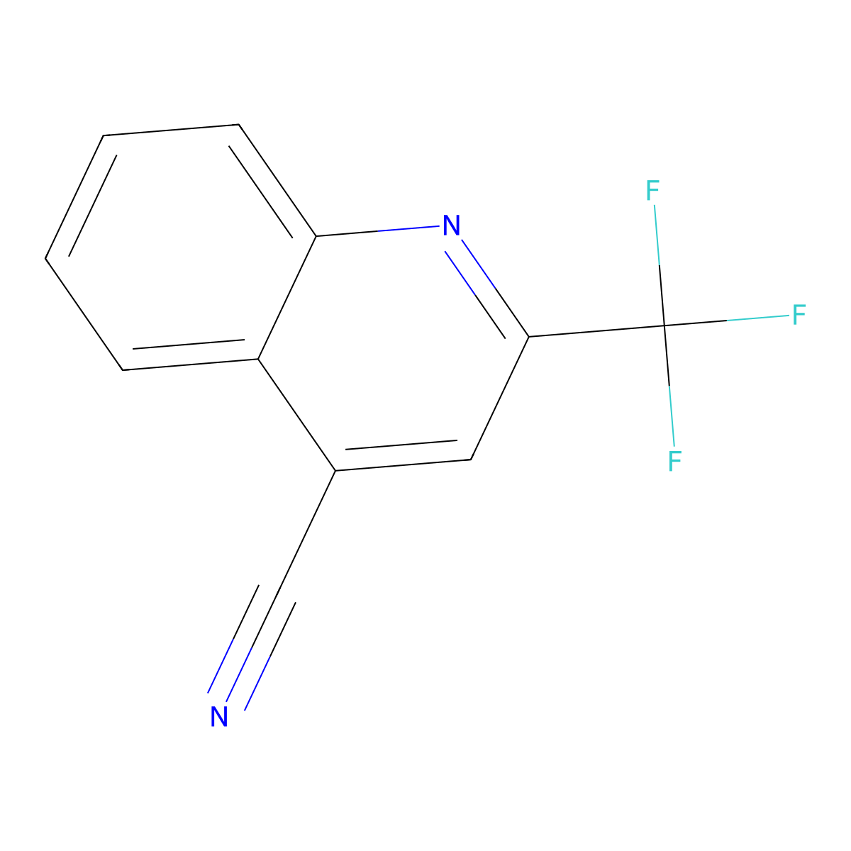 2-(Trifluoromethyl)quinoline-4-carbonitrile molecular structure, CAS 18706-26-8
