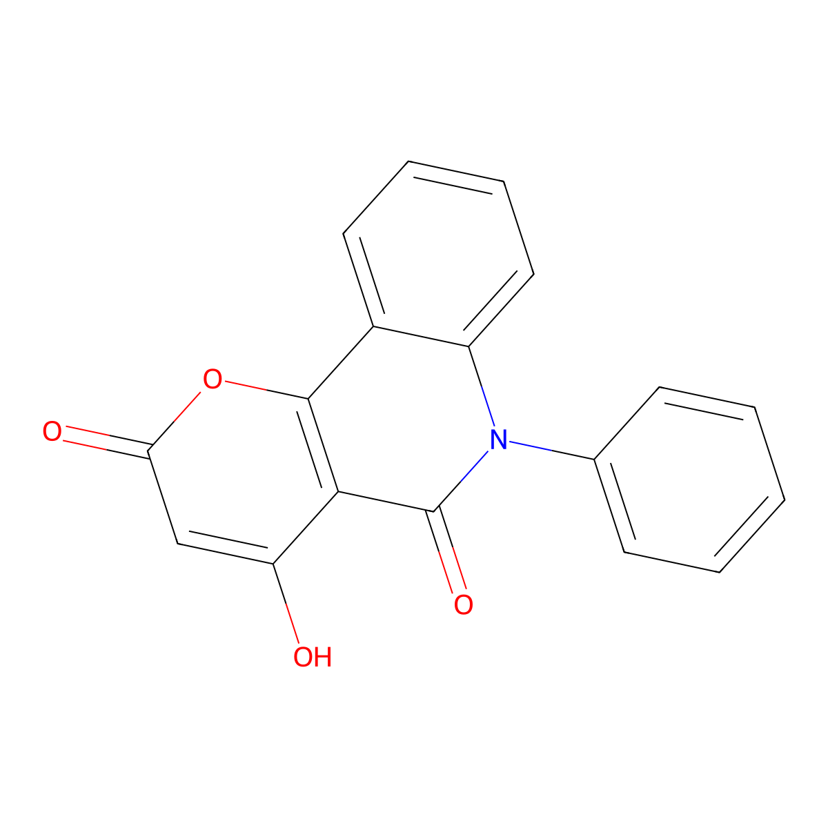 4-hydroxy-6-phenyl-2H-pyrano[3,2-c]quinoline-2,5(6H)-dione molecular structure, CAS 18706-64-4