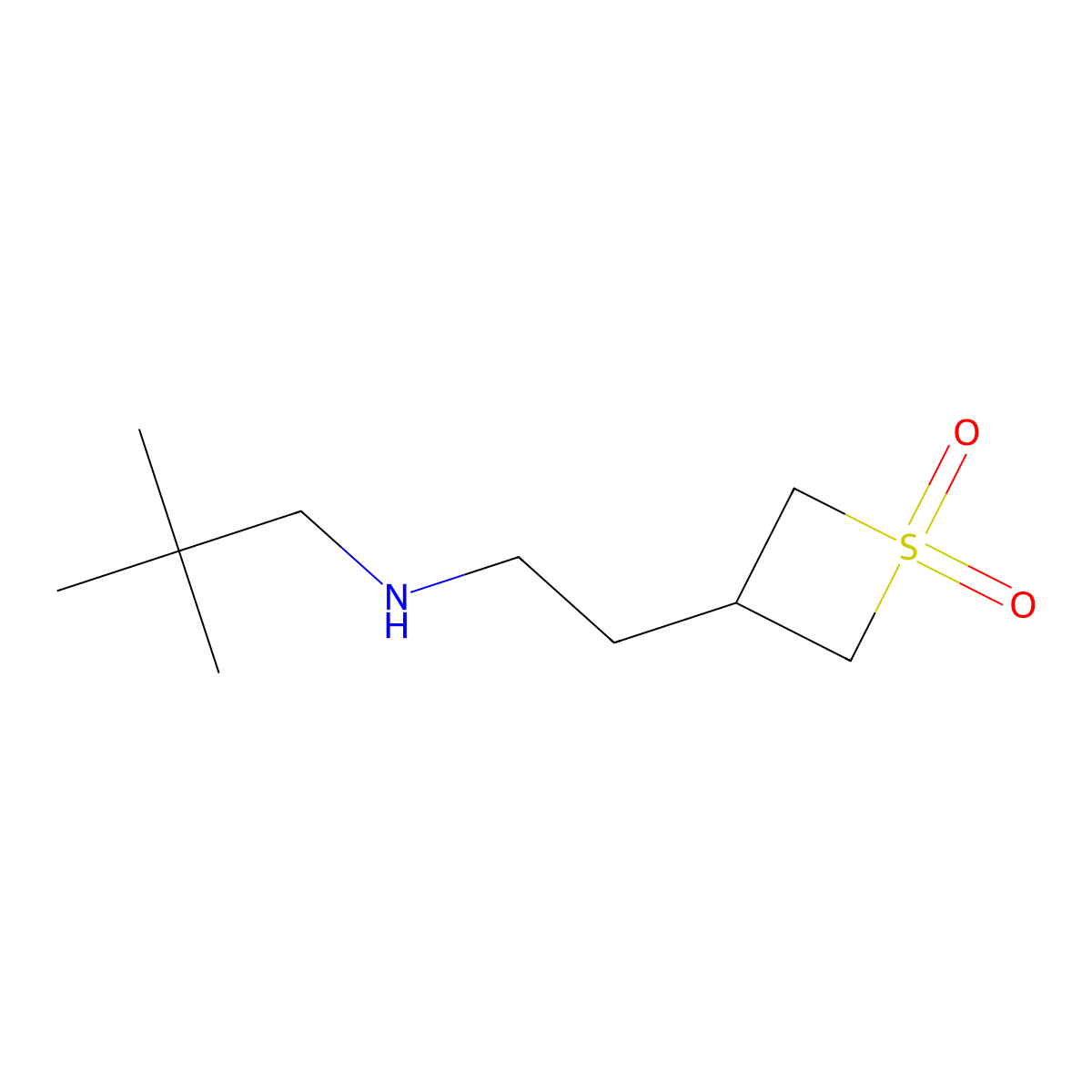 3-(2-(Neopentylamino)ethyl)thietane 1,1-dioxide molecular structure, CAS 1870605-00-7