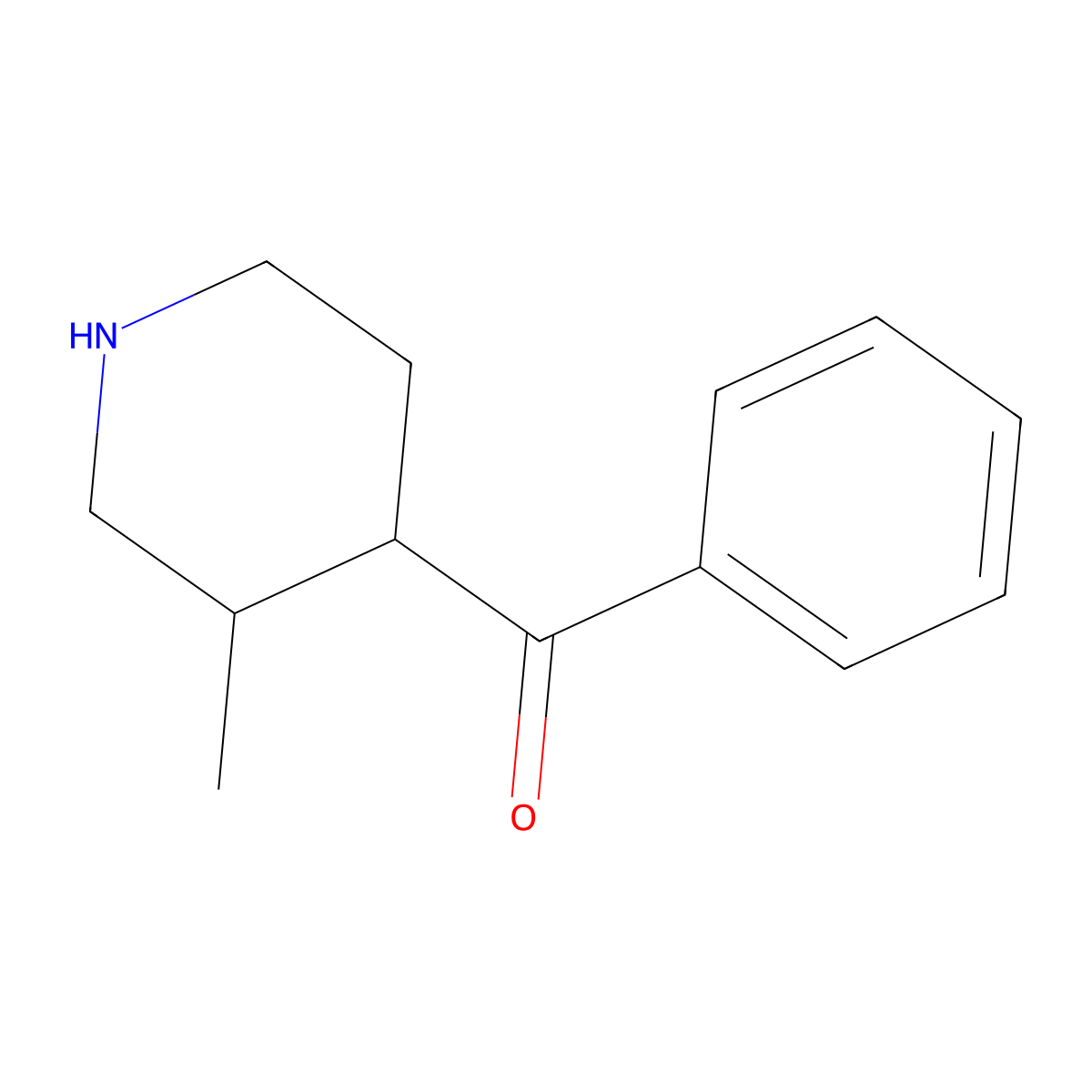 4-Benzoyl-3-methylpiperidine molecular structure, CAS 1870606-00-0