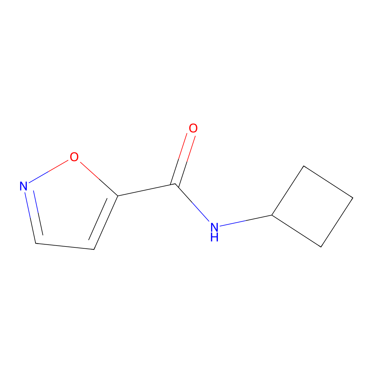 N-cyclobutyl-1,2-oxazole-5-carboxamide molecular structure, CAS 1870659-60-1
