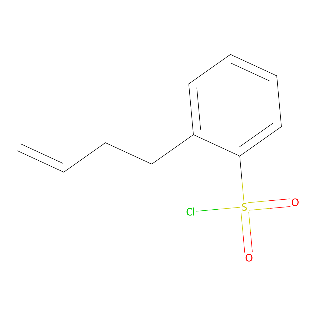 2-(But-3-en-1-yl)benzene-1-sulfonyl chloride molecular structure, CAS 1870686-56-8