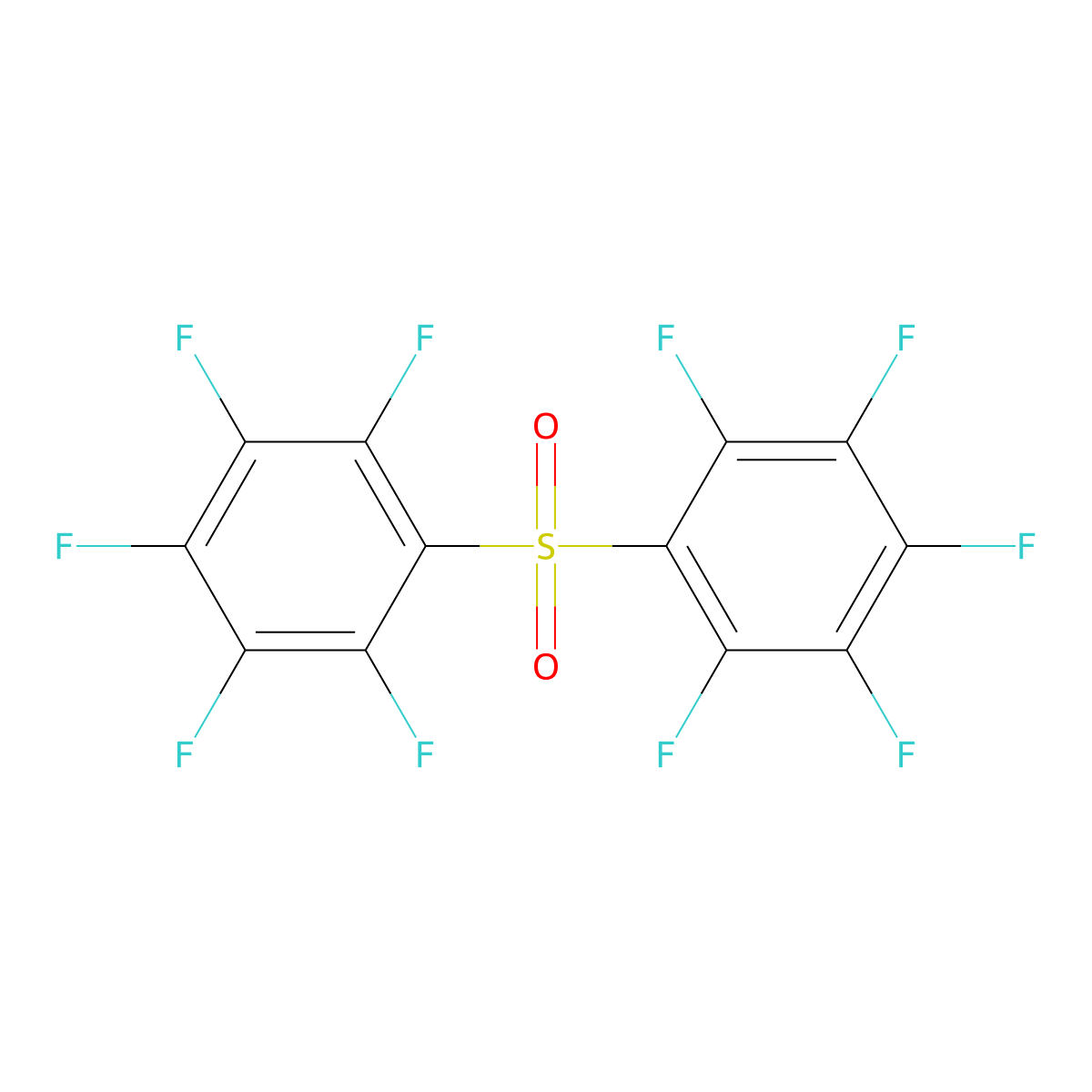 1,2,3,4,5-Pentafluoro-6-(2,3,4,5,6-pentafluorobenzenesulfonyl)benzene molecular structure, CAS 18707-14-7
