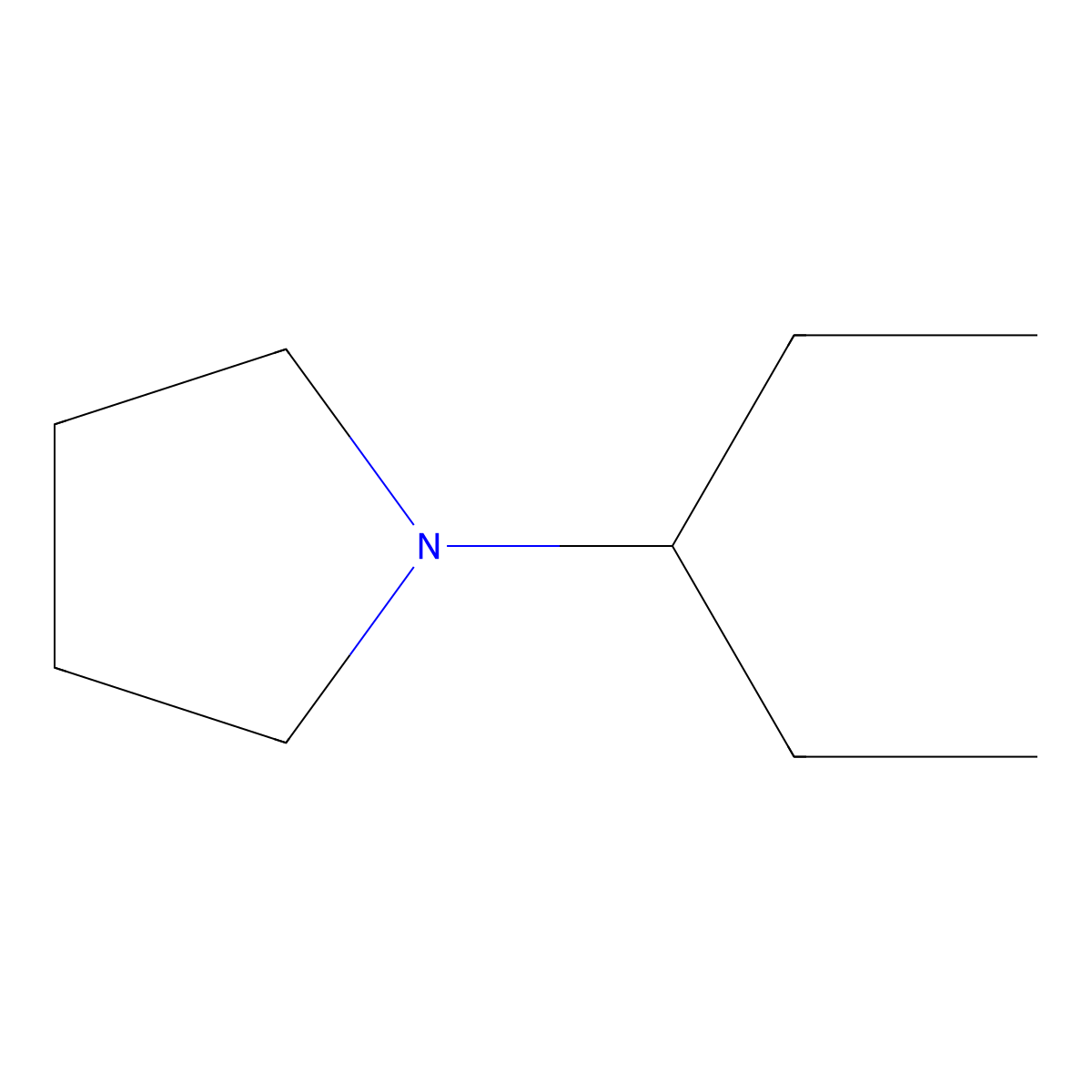 1-(1-Ethylpropyl)pyrrolidine molecular structure, CAS 18707-29-4