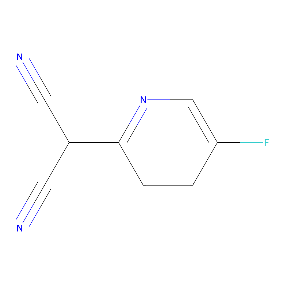 2-(5-Fluoropyridin-2-yl)malononitrile molecular structure, CAS 1870747-65-1