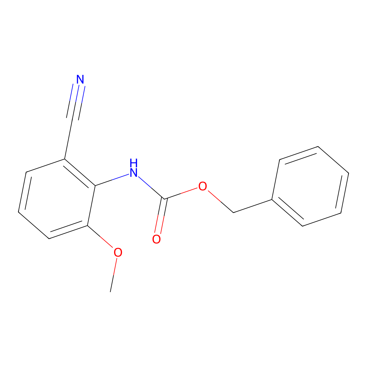 benzyl N-(2-cyano-6-methoxyphenyl)carbamate molecular structure, CAS 1870762-97-2