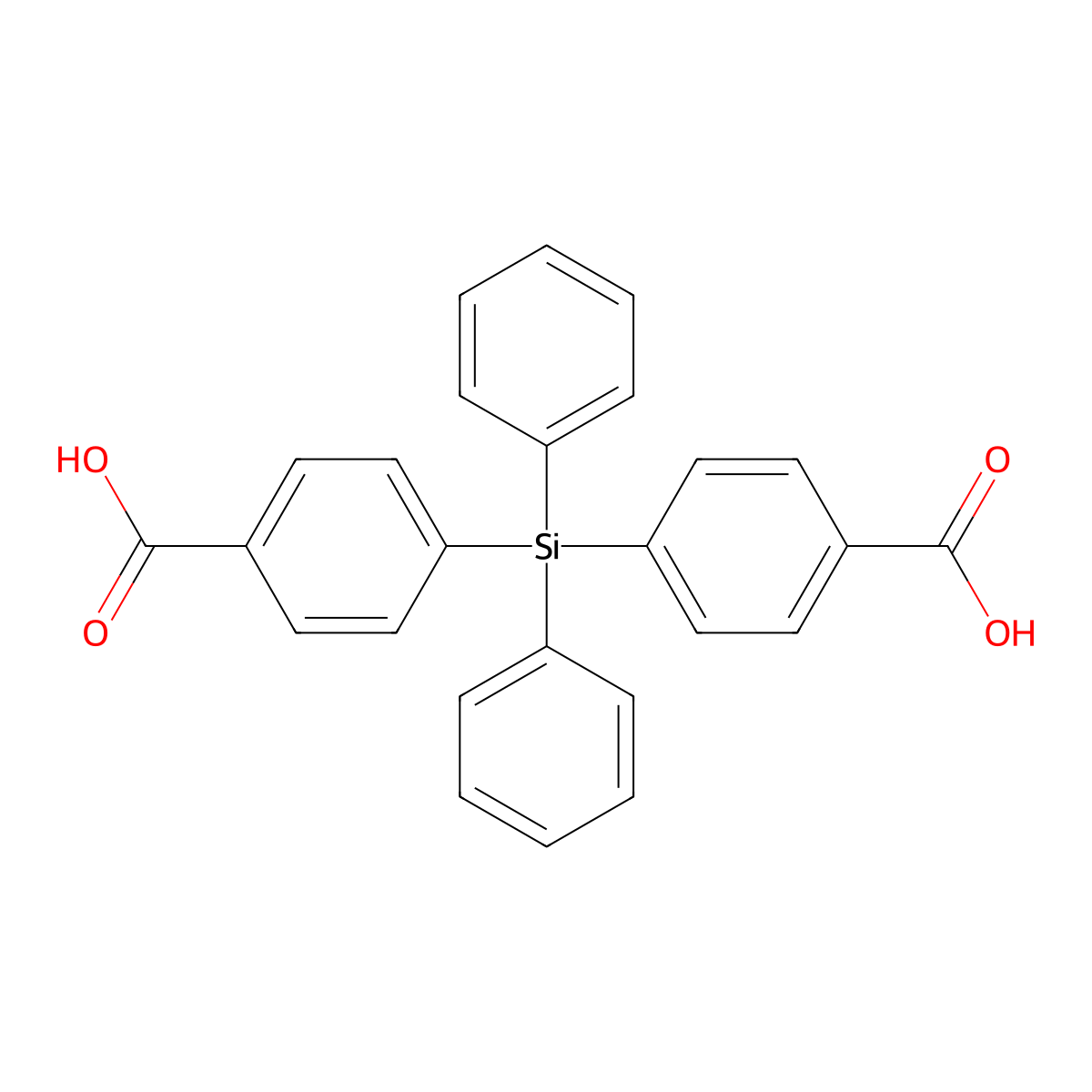 4,4'-(Diphenylsilanediyl)dibenzoic acid molecular structure, CAS 18708-43-5