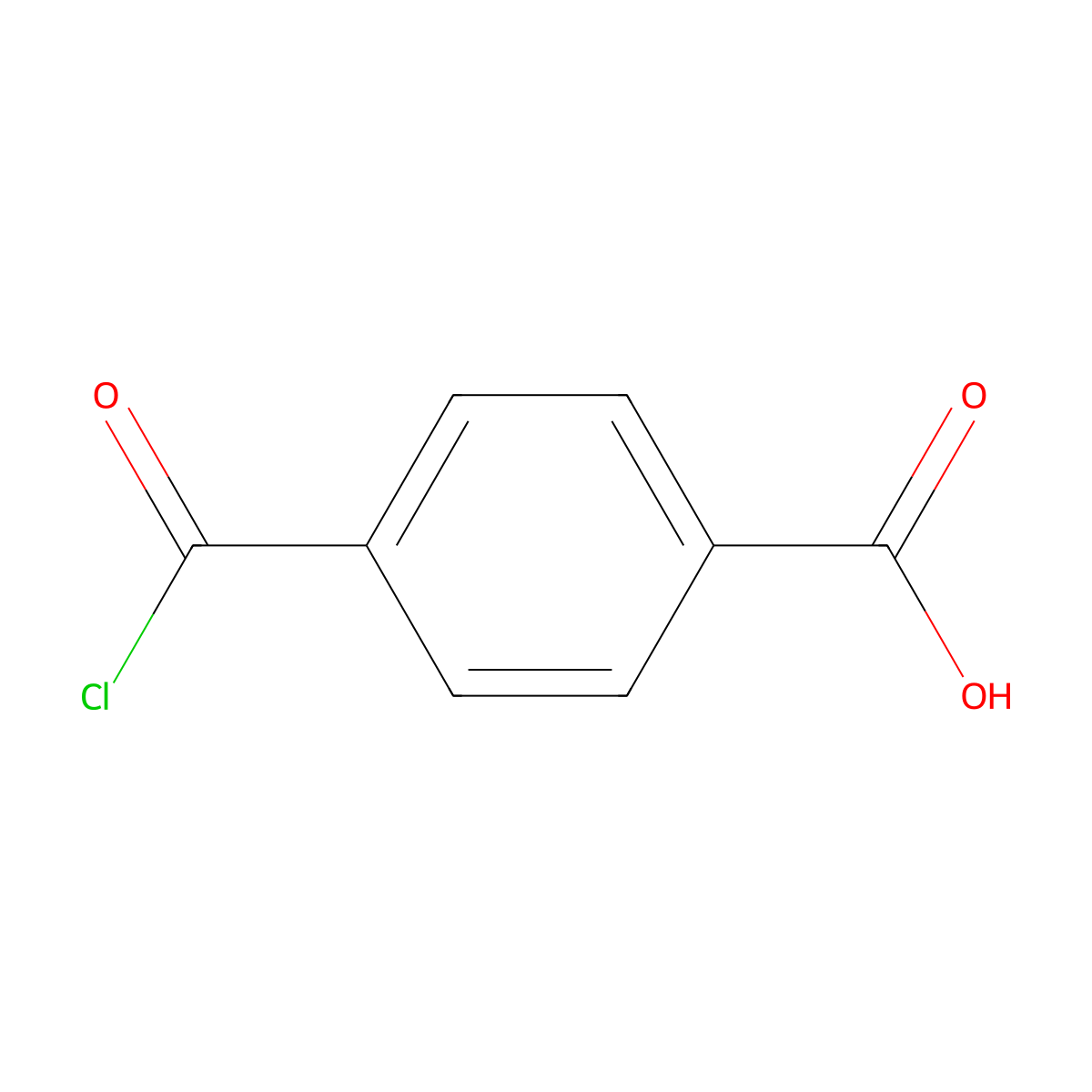 4-(Chlorocarbonyl)benzoic acid molecular structure, CAS 18708-46-8