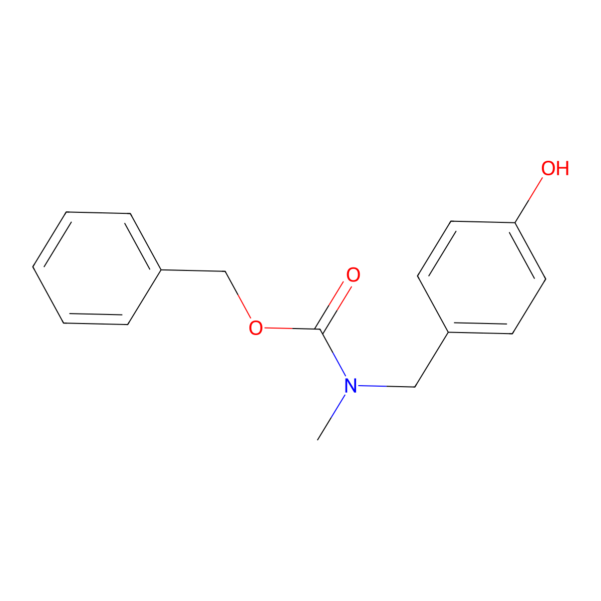 benzyl N-[(4-hydroxyphenyl)methyl]-N-methylcarbamate molecular structure, CAS 1870807-03-6