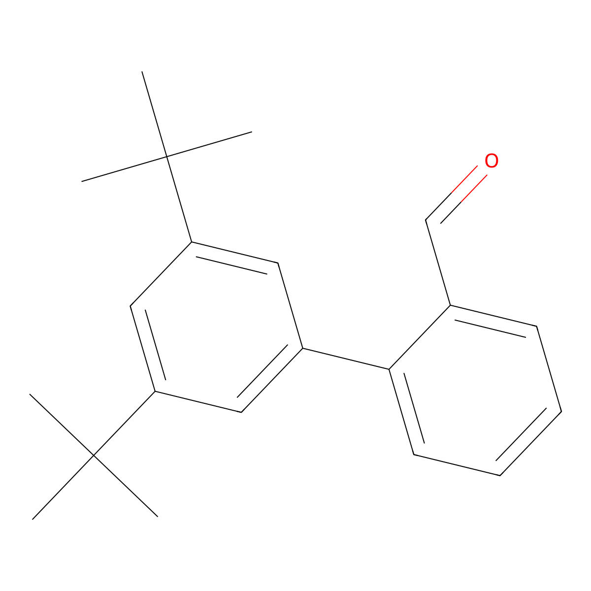 3',5'-Di-tert-butyl-[1,1'-biphenyl]-2-carbaldehyde molecular structure, CAS 1870828-76-4