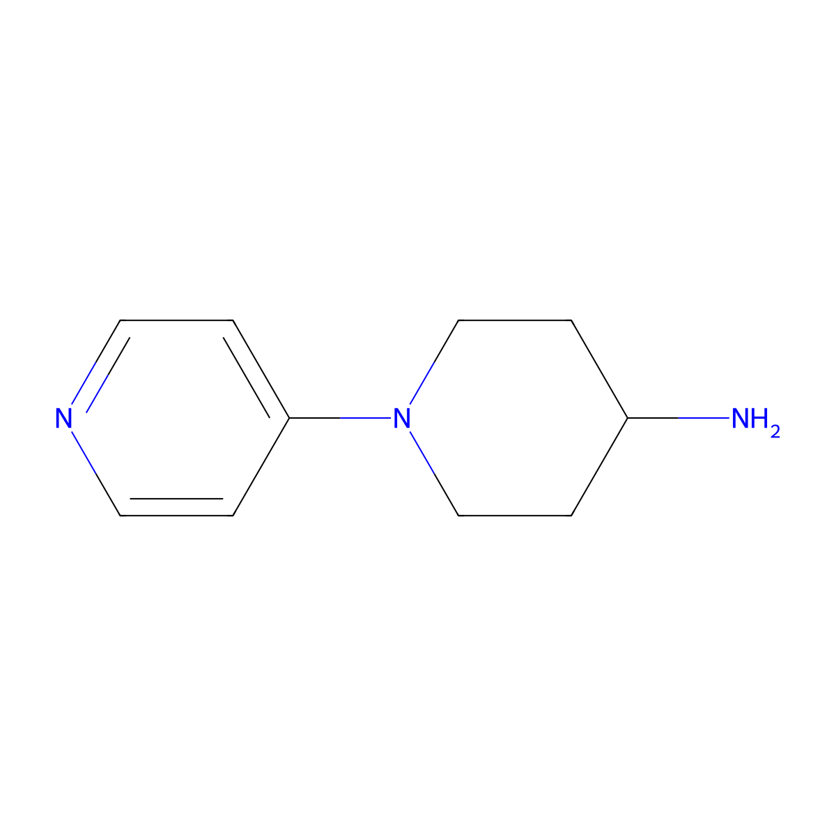 1-(Pyridin-4-yl)piperidin-4-amine molecular structure, CAS 187084-44-2