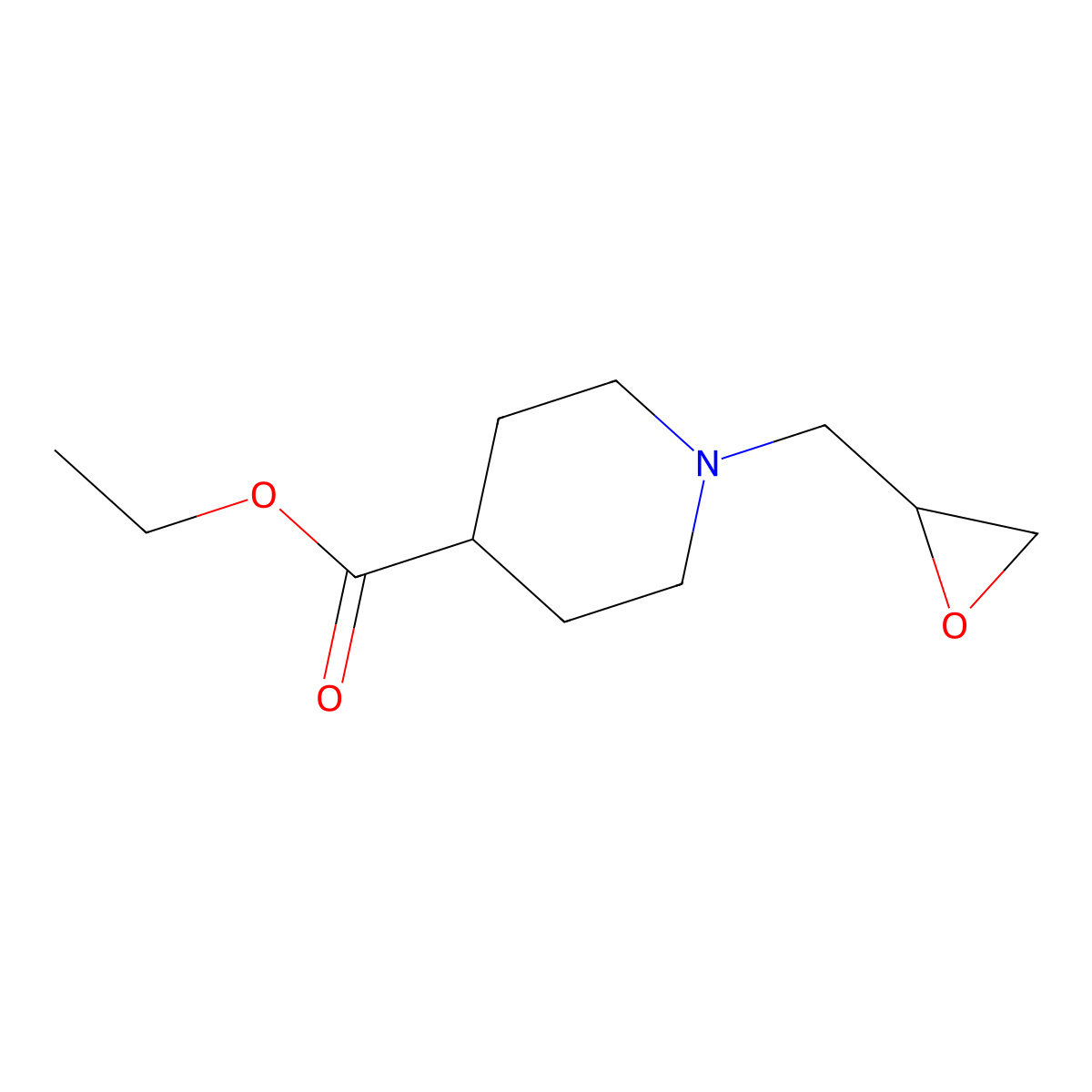 Ethyl 1-oxiranylmethylisonipecotate molecular structure, CAS 187084-47-5