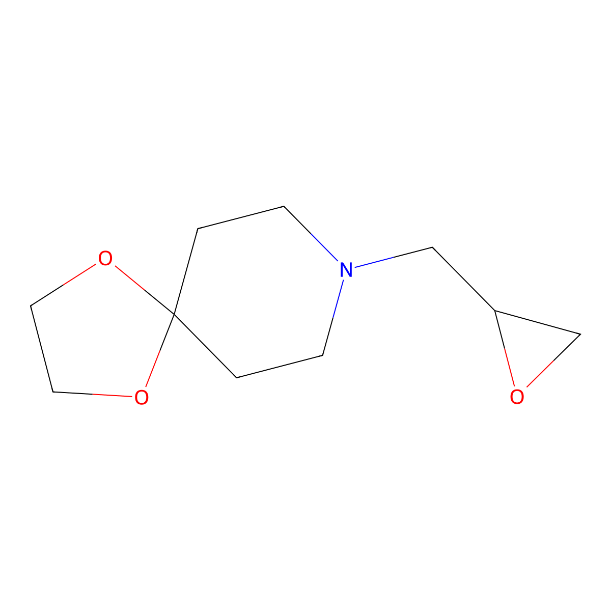 8-(Oxiran-2-ylmethyl)-1,4-dioxa-8-azaspiro[4.5]decane molecular structure, CAS 187084-49-7