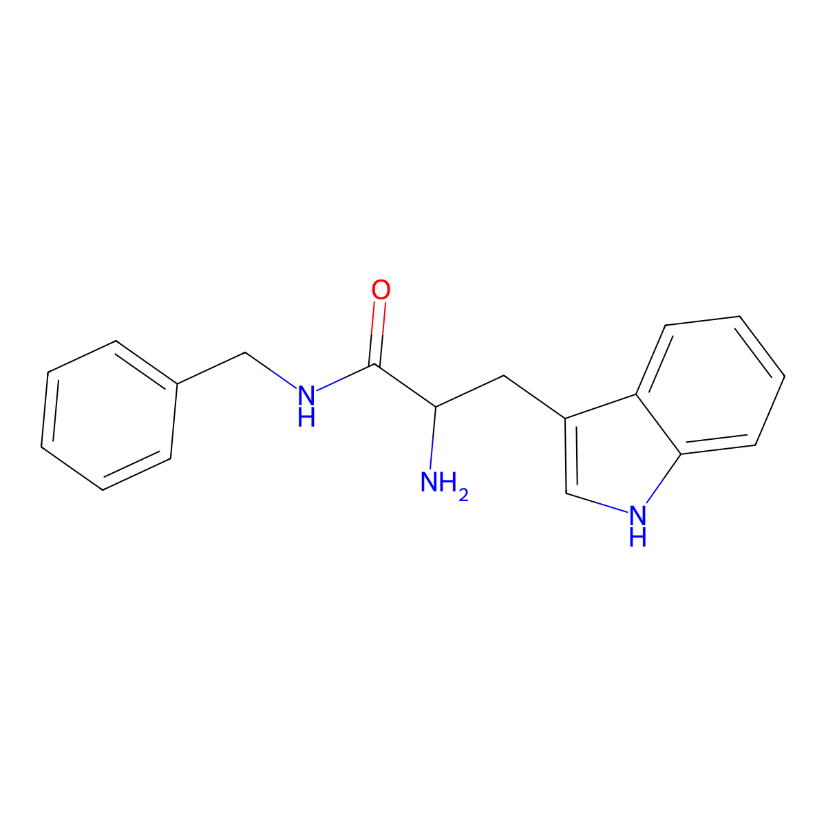 2-Amino-N-benzyl-3-(1H-indol-3-yl)-propionamide molecular structure, CAS 187085-81-0