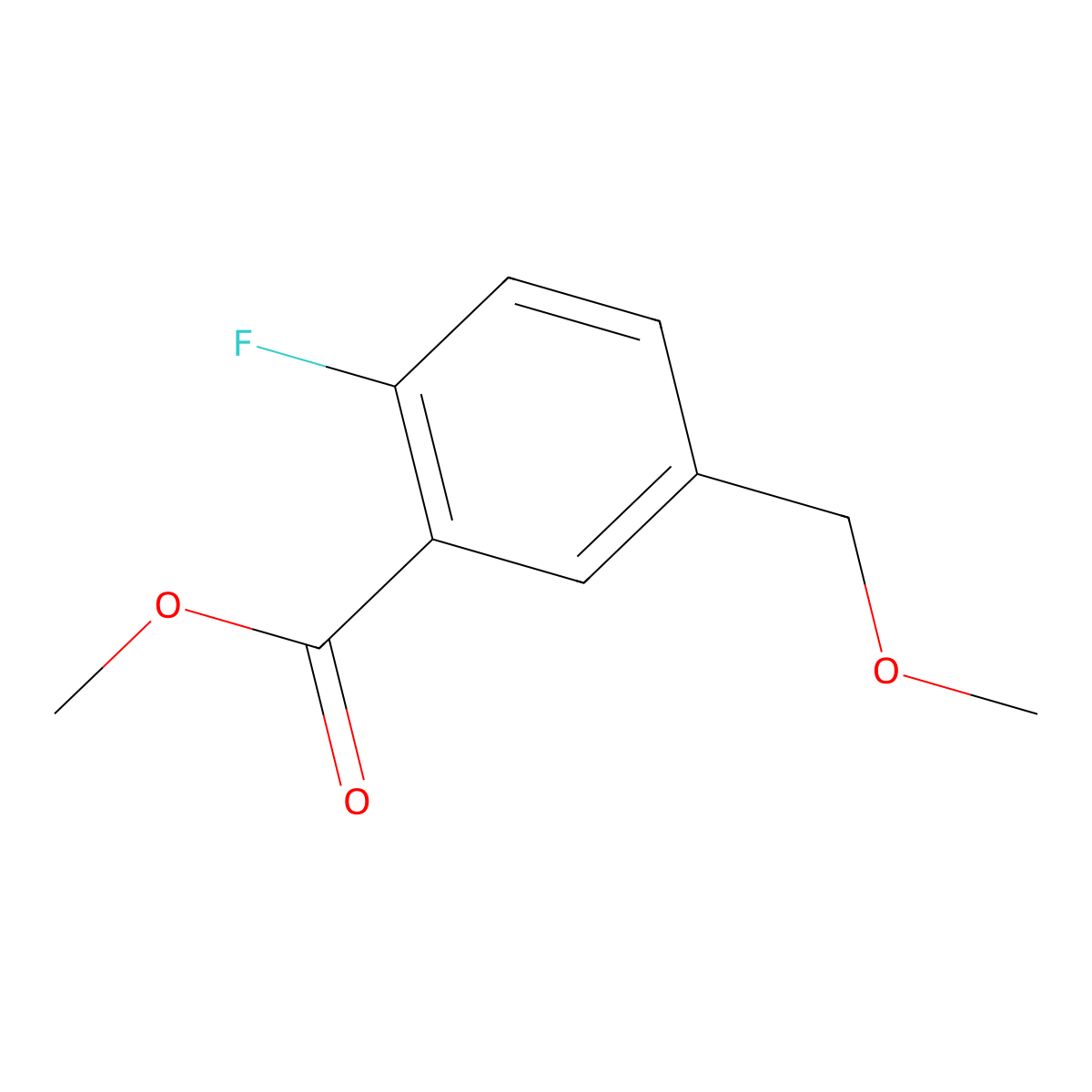 Methyl 2-fluoro-5-(methoxymethyl)benzoate molecular structure, CAS 1870852-66-6