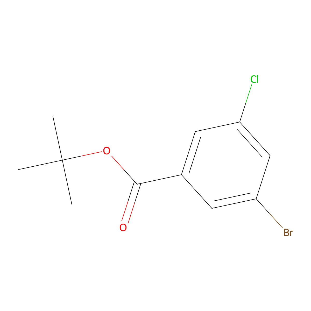tert-Butyl 3-bromo-5-chlorobenzoate molecular structure, CAS 1870857-76-3