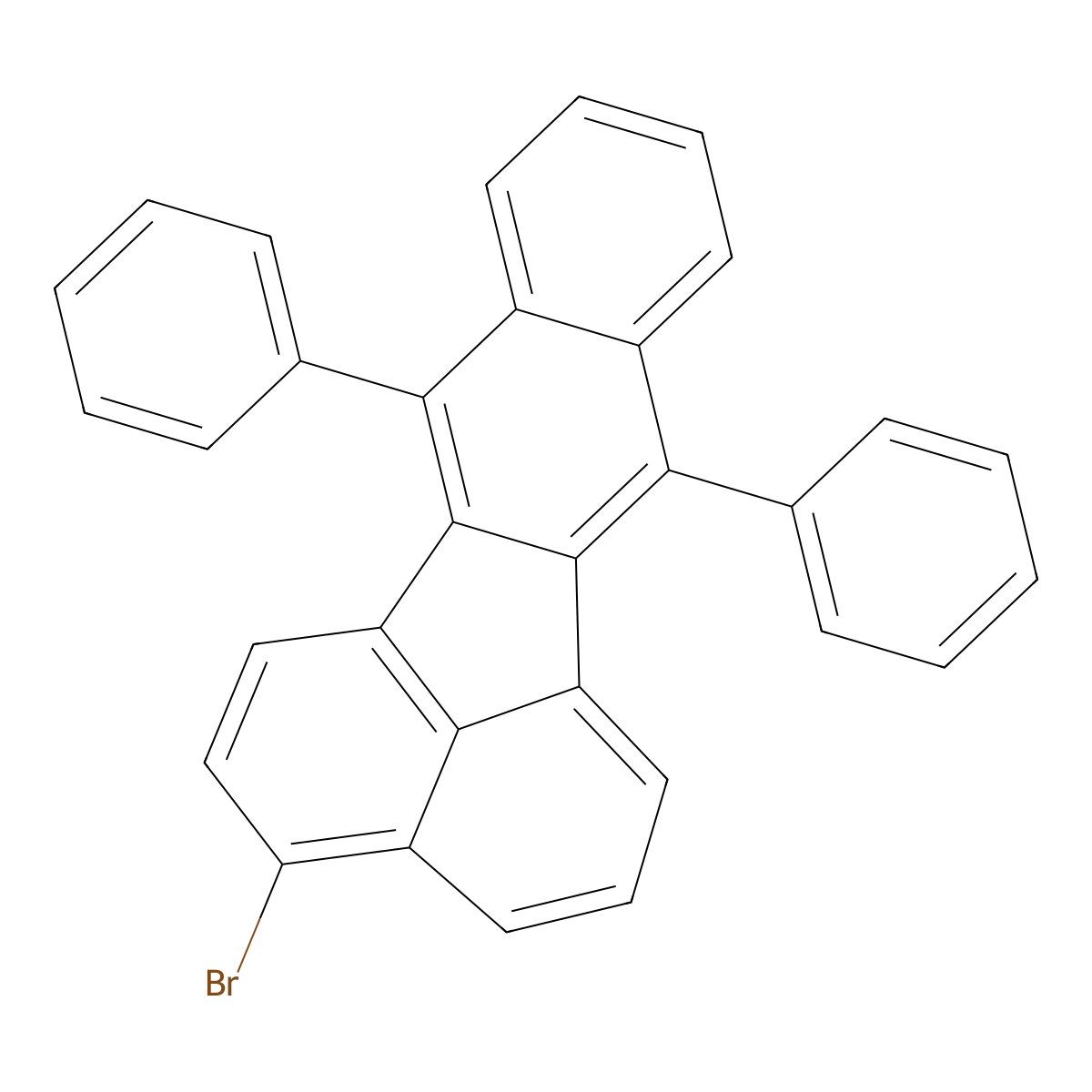 3-Bromo-7,12-diphenylbenzo[k]fluoranthene molecular structure, CAS 187086-32-4