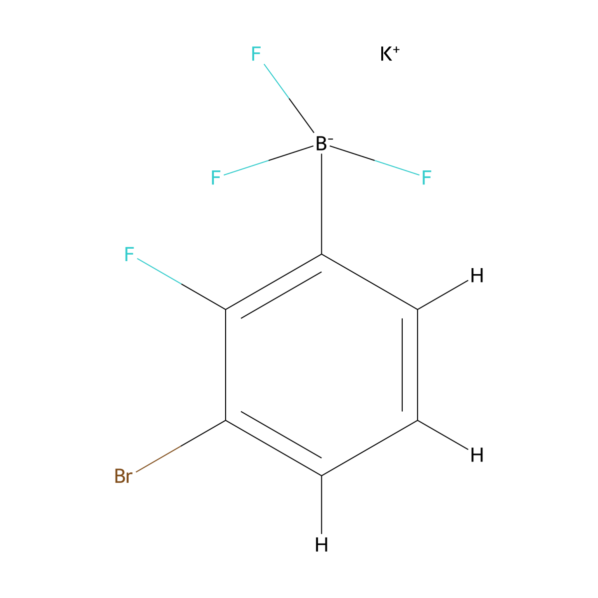 Potassium (3-bromo-2-fluorophenyl)trifluoroboranuide molecular structure, CAS 1870888-57-5