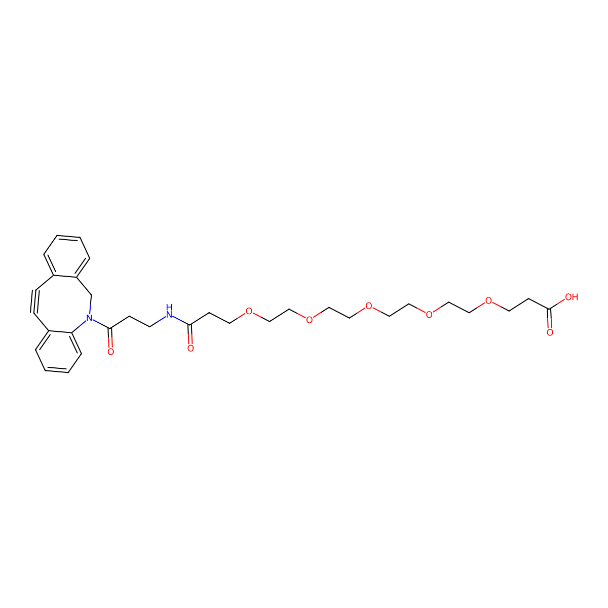 DBCO-NHCO-PEG5-acid molecular structure, CAS 1870899-46-9