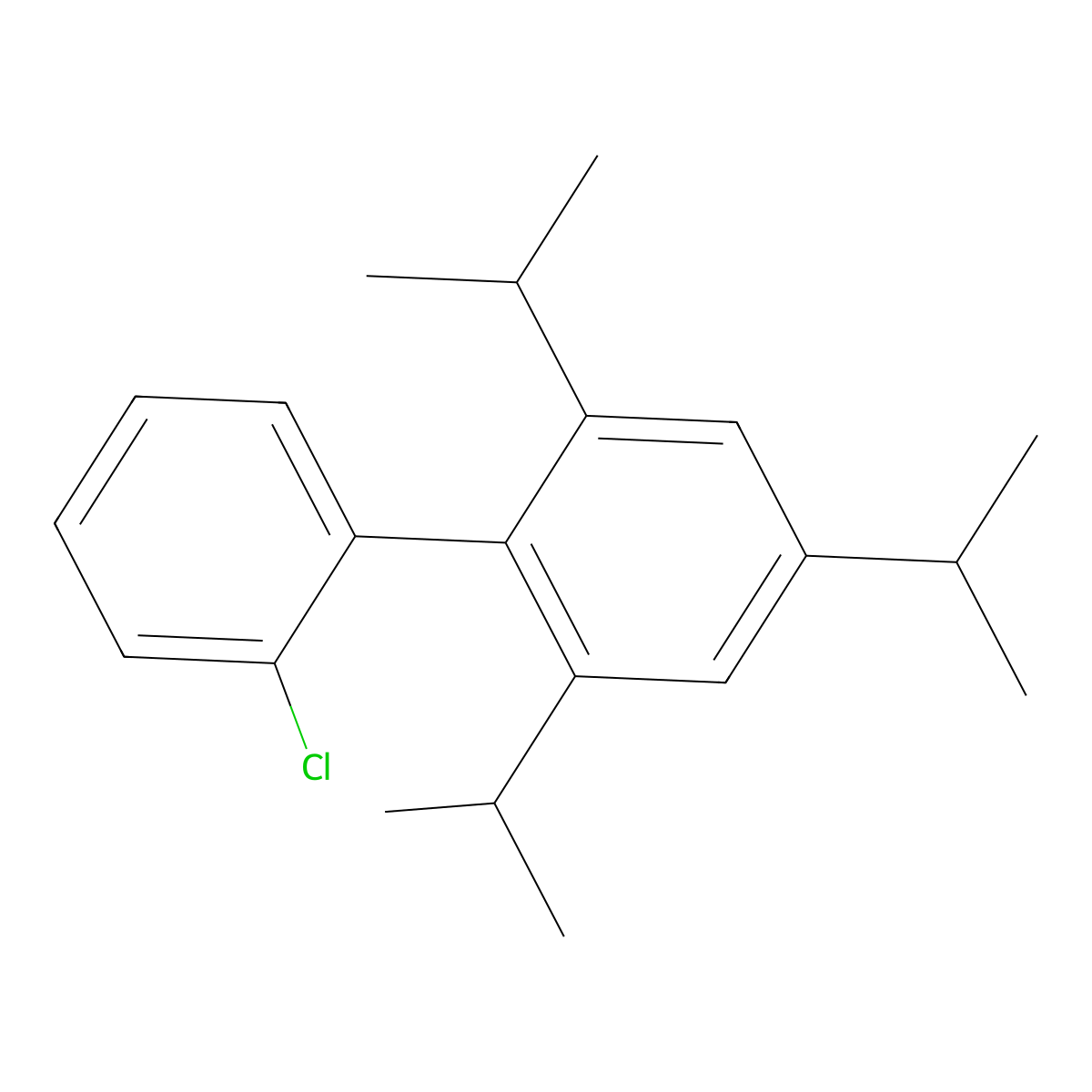 2'-Chloro-2,4,6-triisopropyl-1,1'-biphenyl molecular structure, CAS 1870911-65-1