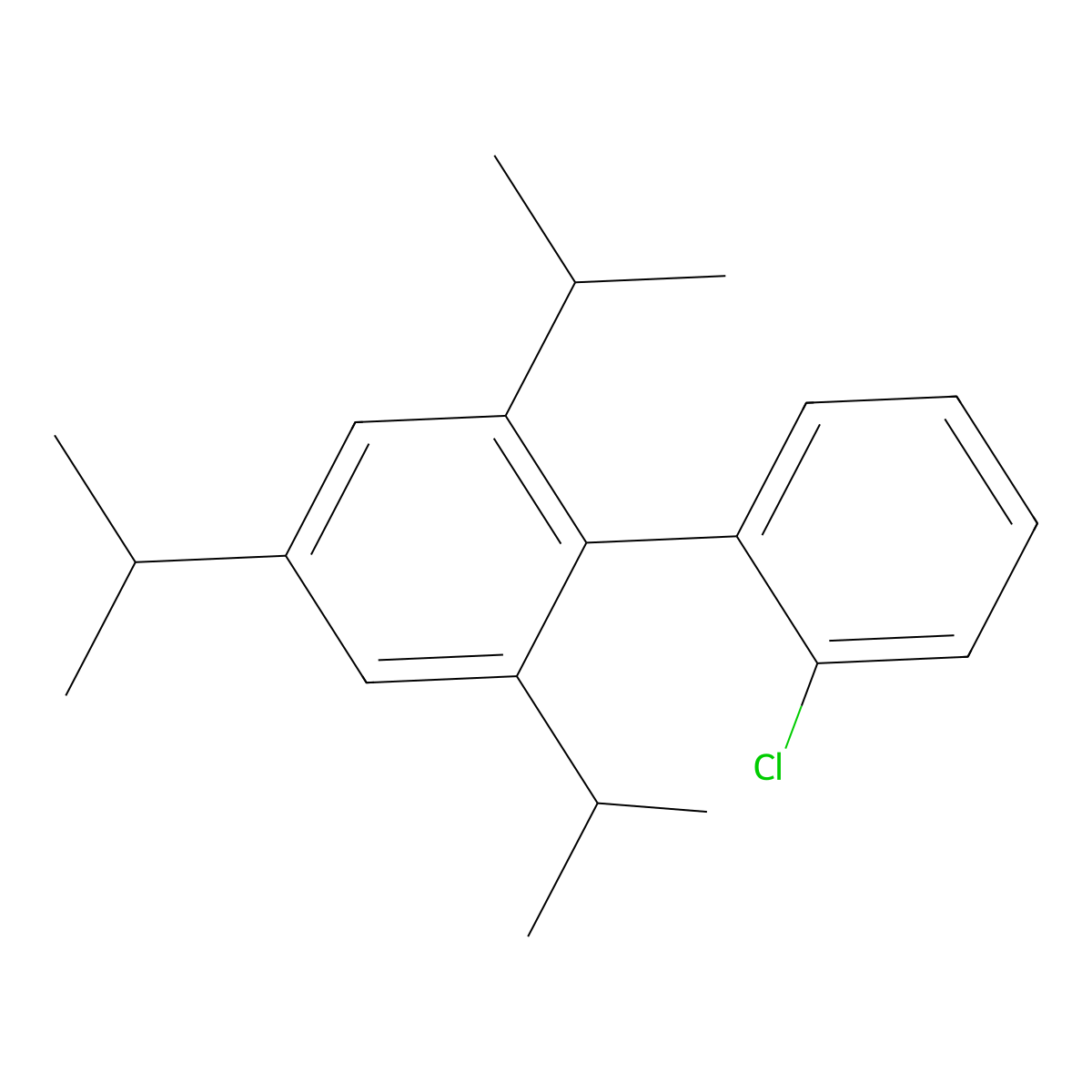 2'-Chloro-2,4,6-triisopropyl-1,1'-biphenyl molecular structure, CAS 1870911-65-1