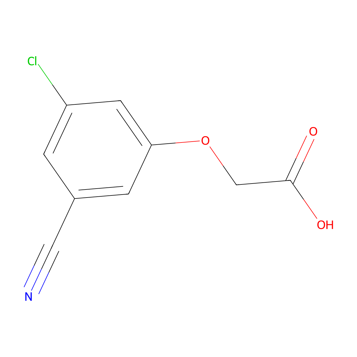 2-(3-Chloro-5-cyanophenoxy)acetic acid molecular structure, CAS 1870932-36-7