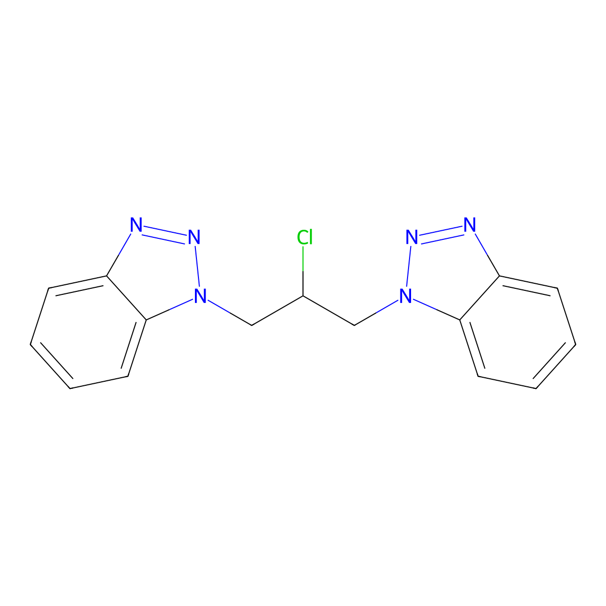 1-[3-(1H-1,2,3-Benzotriazol-1-yl)-2-chloropropyl]-1H-1,2,3-benzotriazole molecular structure, CAS 187095-23-4