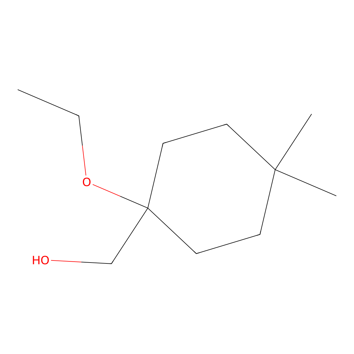 (1-Ethoxy-4,4-dimethylcyclohexyl)methanol molecular structure, CAS 1870956-05-0