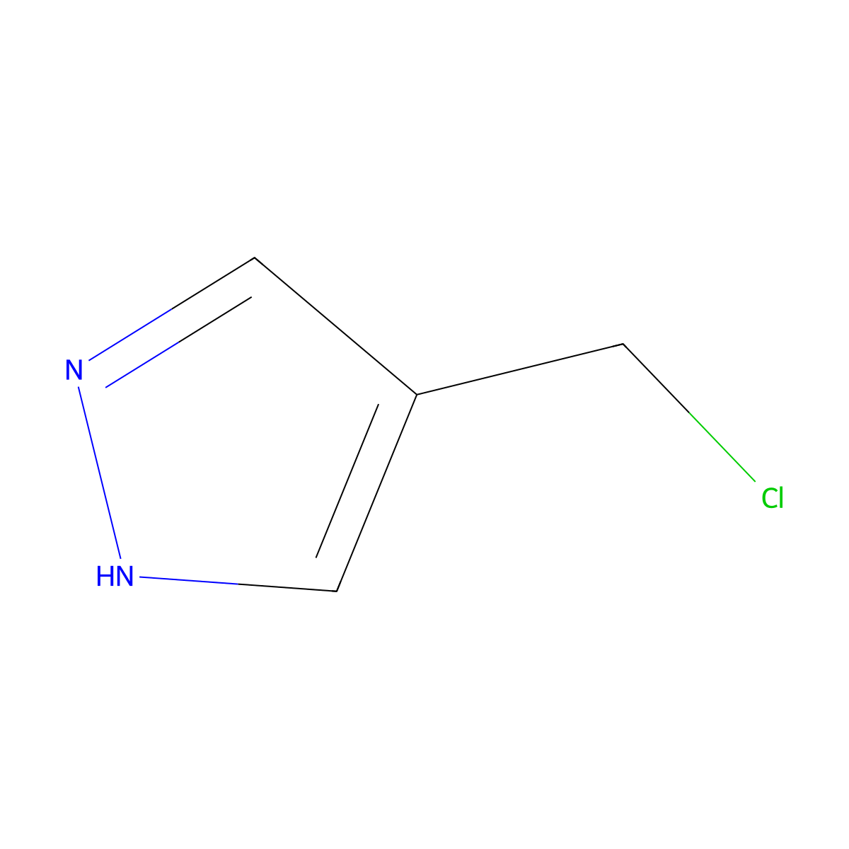 4-(Chloromethyl)-1H-pyrazole molecular structure, CAS 187097-22-9