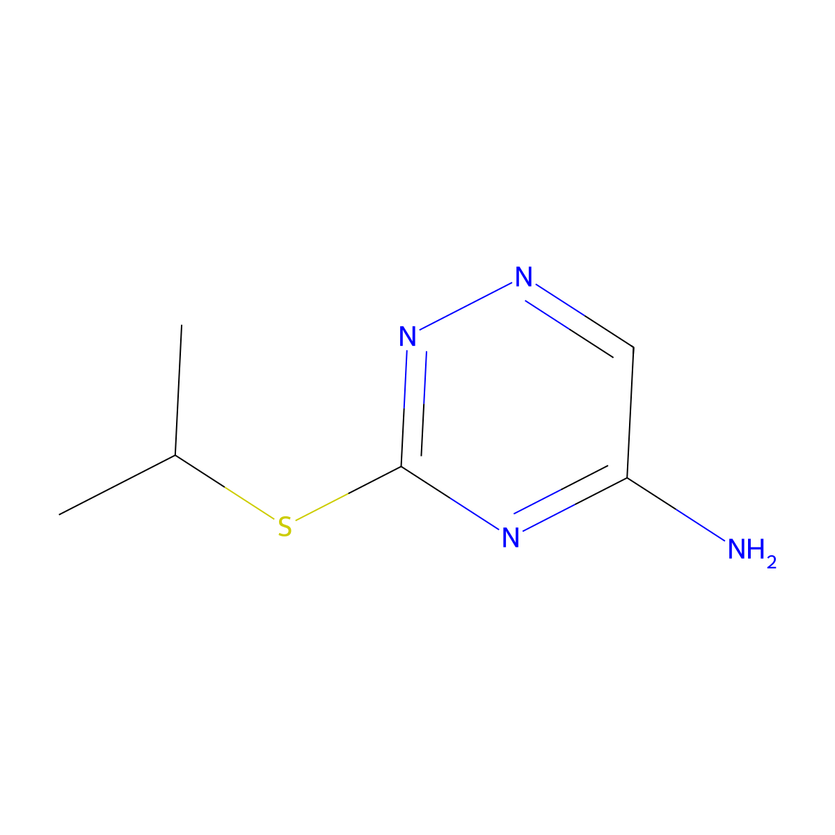 3-(Isopropylthio)-1,2,4-triazin-5-amine molecular structure, CAS 187099-36-1