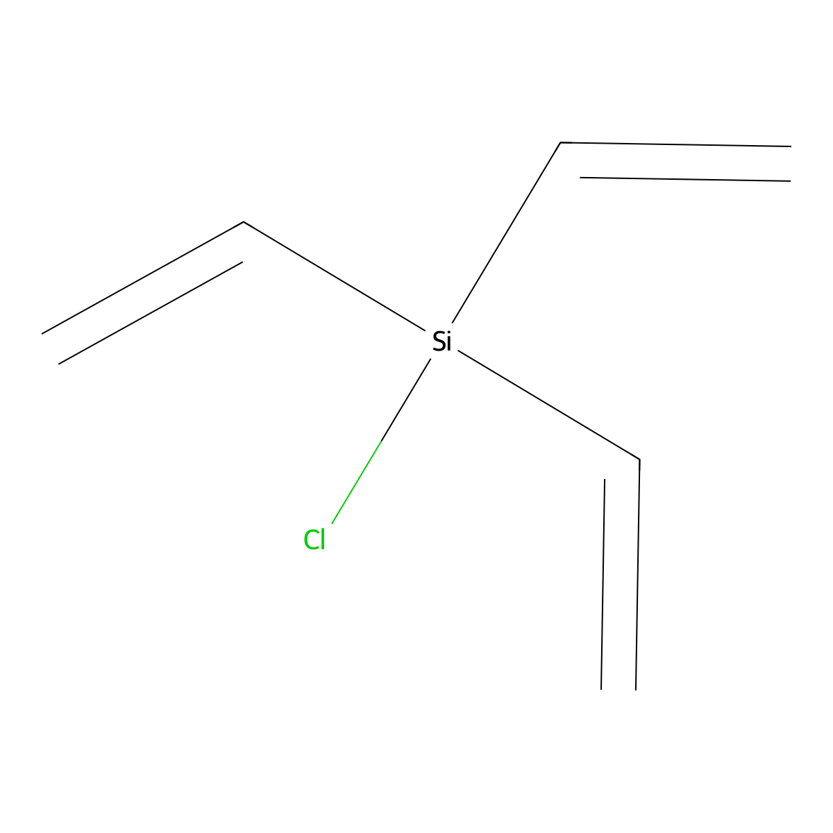 Trivinylchlorosilane molecular structure, CAS 1871-21-2
