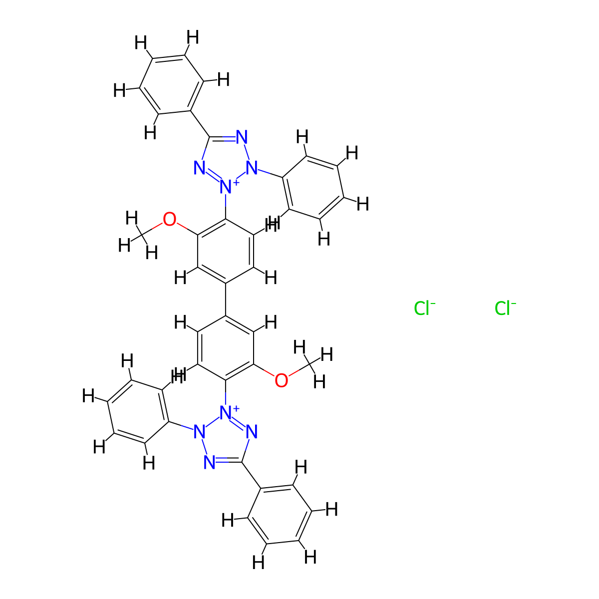 Tetrazolium blue molecular structure, CAS 1871-22-3