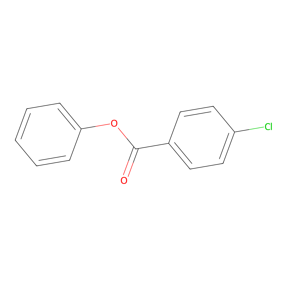 Phenyl 4-chlorobenzoate molecular structure, CAS 1871-38-1