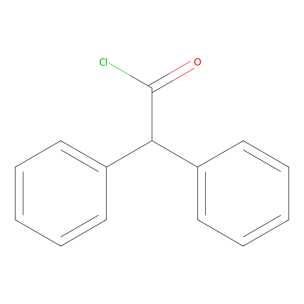 2,2-Diphenylacetyl chloride molecular structure, CAS 1871-76-7