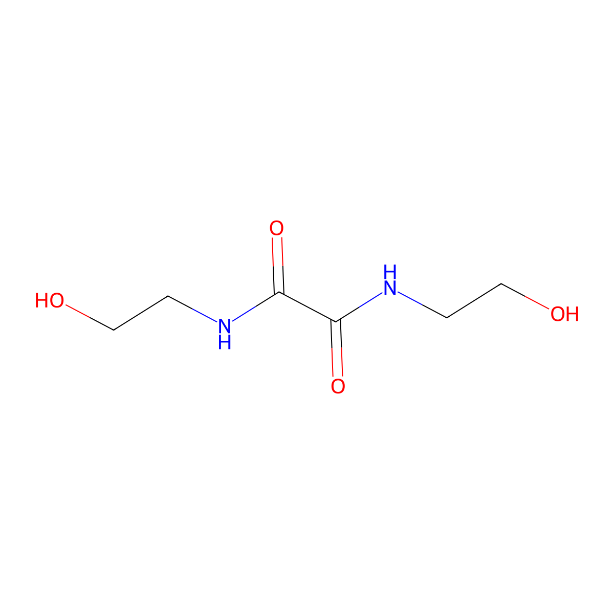 N,N'-Bis(2-hydroxyethyl)oxamide molecular structure, CAS 1871-89-2