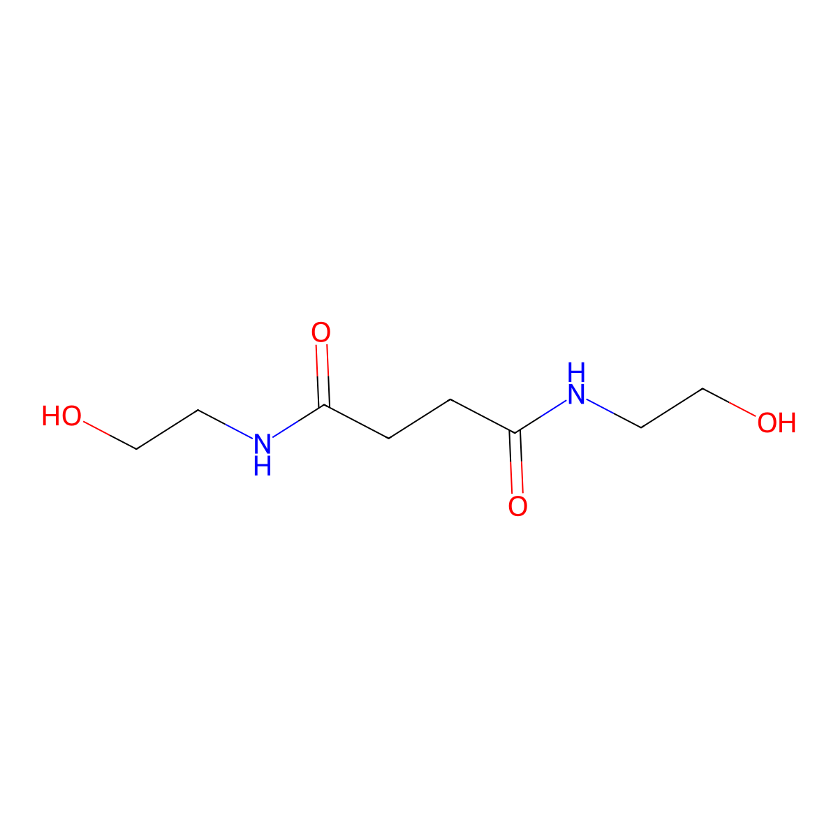 N,N'-bis(2-hydroxyethyl)succinamide molecular structure, CAS 1871-90-5
