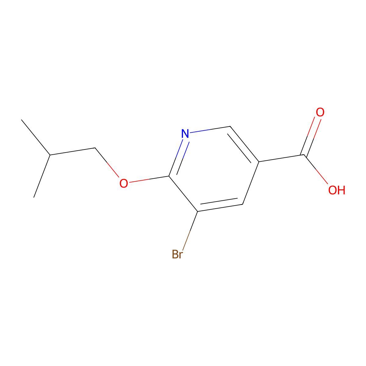 5-Bromo-6-isobutoxynicotinic acid molecular structure, CAS 1871004-03-3